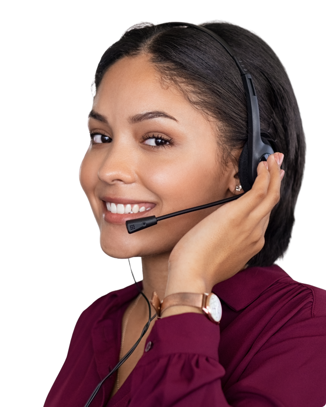 Kundeservice agent med headset